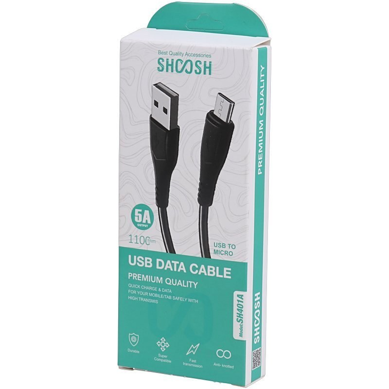 کابل تبدیل USB به microUSB شوش مدل SH401A طول 1 متر