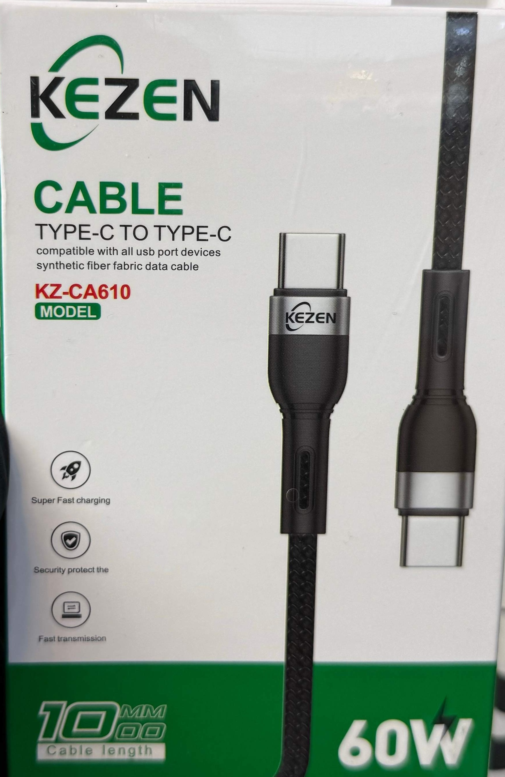 کابل دوسر تایپ سی برند Kenzen مدل KZ-CA610