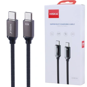 کابل شارژ فست هیسکا مدل LX-801CC ظرفیت ۶۰ وات طول ۱ متر